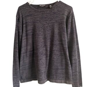 Brandini blue/gray heathered long sleeve shirt
